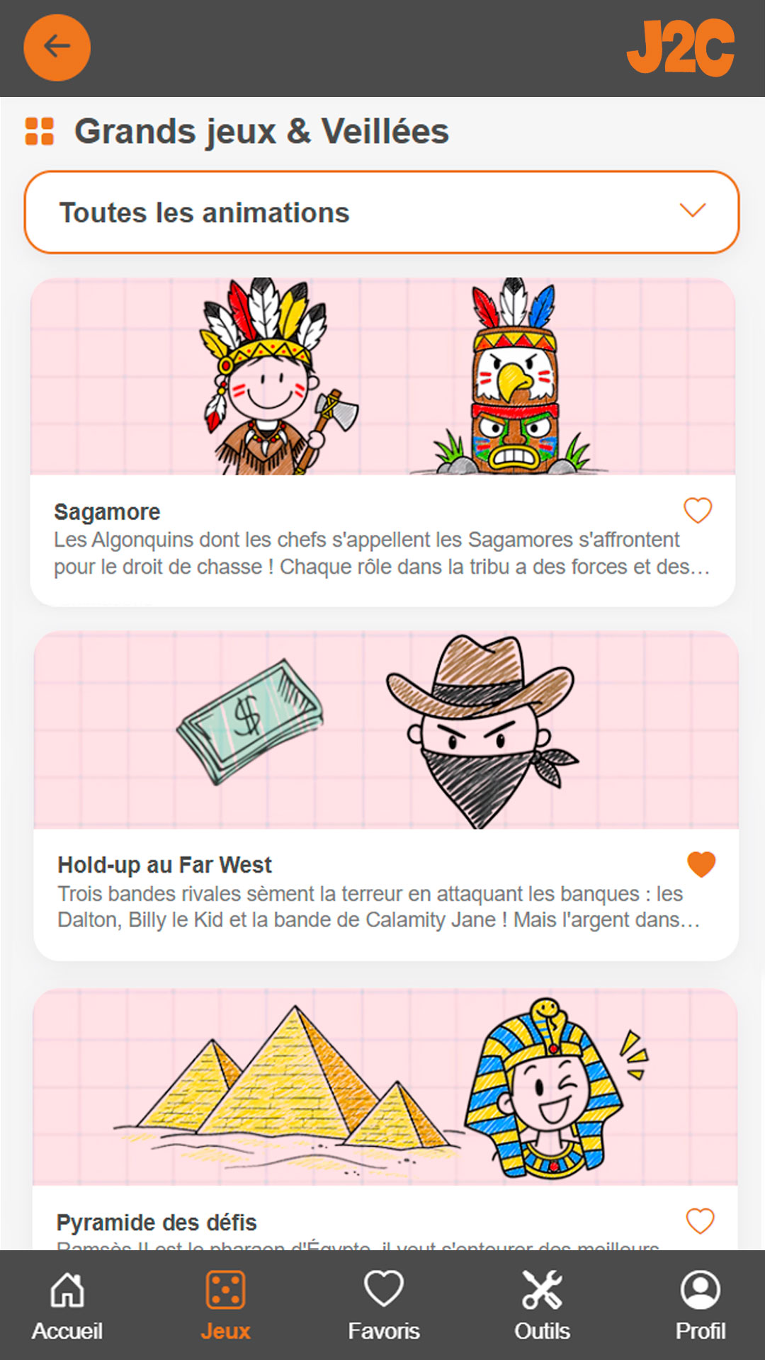 Découvre les grands jeux