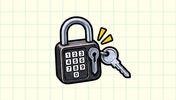 Cadenas à code + clé