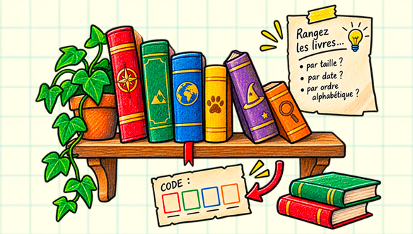 Livres sur une étagère