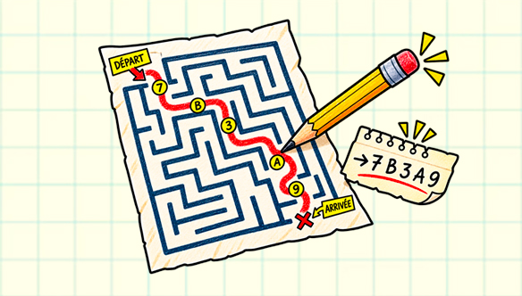 Labyrinthe au crayon