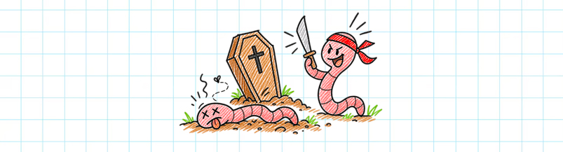 Worms made in colo - illustration