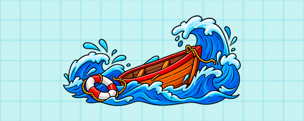 Tempête en mer